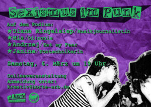 Sexismus im Punk: Podiumsveranstaltung